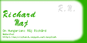 richard maj business card